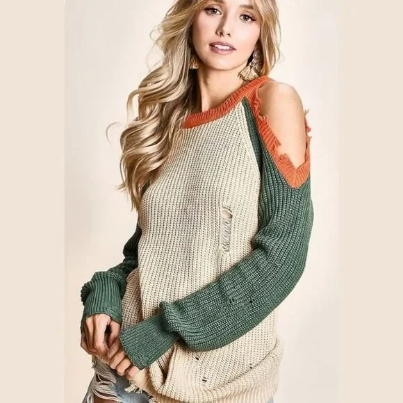 Color Block Sweater  - Picture 2 of 3